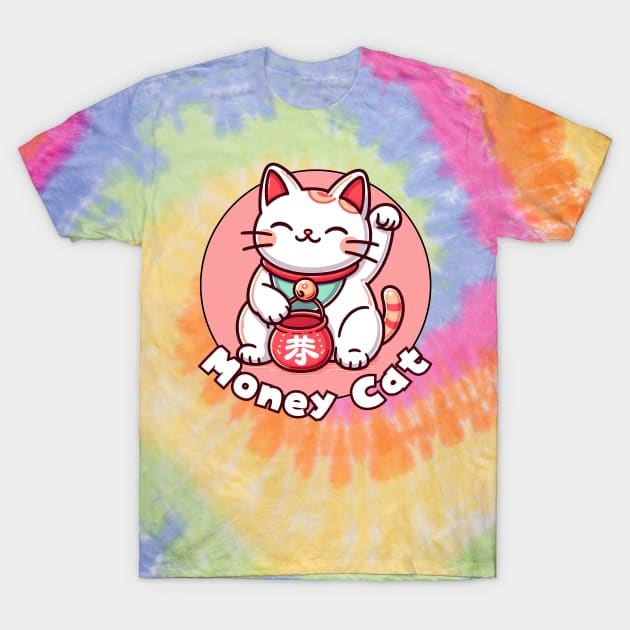 Maneki Neko Money cat T-Shirt by Japanese Fever